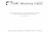 DMSDR1S-#4809218-v4-Working Paper - 2012 - Does the ...Does the Business Environment Affect Corporate Investment in India? Prepared by Kiichi Tokuoka Authorized for distribution by