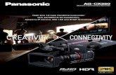 High-End 1.0-type Handheld Camcorder with 4K/HDR/10-bit ... · and live recording/IP connection usability to deliver next-generation creativity and connectivity Panasonic developed