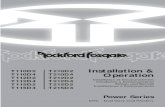 Installation & Operation - Rockford Fosgate...Installation & Operation Installation et fonctionnement Instalación y funcionamiento Einbau und Betrieb Installazione e funzionamento