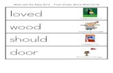 Mole and the Baby Bird First Grade Word Wall Cards loved 5 Mole and the Baby Bird/MoleCrds.pdf · Mole and the Baby Bird door Brad saw Kim. He made a cage out of wood . You should