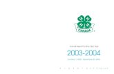 Annual Report for the Club Year 2003-2004...2003-2004 Annual Report for the Club Year Page 4 ALBER T A4-H Program membership stats financial info 4-H Supporters (up to $2,499) Supporters