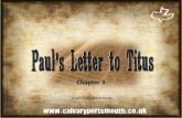 Paul’s Letter to Titus€¦ · Bring Zenas the lawyer and Apollos on their journey diligently, that nothing be wanting unto them. Titus 3:13. Apollos • Apollonius, or Apollodorus;