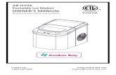 AB-ICE26 Portable Ice Maker OWNER’S MANUALpdf.lowes.com/useandcareguides/863724000028_use.pdfClean your ice maker before use. To properly clean your ice maker, follow these instructions: