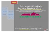 9th Class English Solved Notes Unit 4 - SEDiNFO.NET...2018/11/09  · Complete, Comprehensive and Easy to Understand all classes Notes for both Urdu 9th Class English Solved Notes