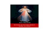Sunday of Divine Mercy April 19, 2020 - WordPress.com · Gospel Acclamation: Celtic Alleluia Second Reading: Gospel: John 20: 1-9 Homily Profession of Faith Universal Prayer. LITURGY