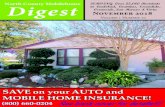 SAVE on your AUTO and MOBILE HOME INSURANCE!...Digest November 2018 Volume 1 Number 10 SERVING Over 25,000 Residents in Carlsbad, Encinitas, Escondido, Oceanside, San Marcos & Vista