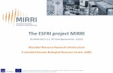 New The ESFRI project MIRRI · 2019. 8. 14. · The vision of MIRRI is to be a unique pan-European high-performance platform ... MIRRI Mission Statement 2) At the European level (EU/ESFRI),