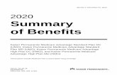 2020 Summary of Benefits - Kaiser Permanente...H2172_19_84_M 2019AR0732 PBPs 001, 002, 003, & 004 January 1–December 31, 2020 2020 Summary of Benefits Kaiser Permanente Medicare