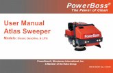 User Manual Atlas Sweeper - PowerBosspowerboss.com/wp-content/uploads/2020/04/4100053UM-User-Ma… · Parts may be ordered by phone, fax or e-mail from your local PowerBoss® parts