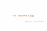 Membership Gifts Guide · The Raiser’s Edge user guides contain examples, scenarios, procedures, graphics, and conceptual information. Side margins contain notes, tips, warnings,