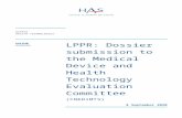 LPPR: Dossier submission to the Medical Device and Health ...  · Web viewIn view of the current care of the pathology and the clinical data provided, you should provide a justified