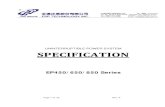 UNINTERRUPTIBLE POWER SYSTEM SPECIFICATION · EP450/650/850 Series . Page 2 of 26 Rev. A 1.0 Revision Summary REVISION SECTION DESCRIPTION Rev. A Formal Release . ... This manual
