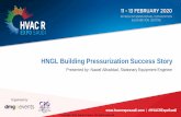 HVACR Expo Saudi - HNGL Building Pressurization Success ...Saudi Aramco: Public •Findings •Gaskets and wall cracks •Auxiliary pressure system •Inertia filter design •No flow