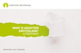 WHAT IS ADDICTION SWITZERLAND? A PORTRAIT · CHF 14 billion a year. The pain and suffering experienced by the people affected and their loved ones are immense. Addiction Switzerland