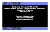 Designing Nanoscale Materials Lecture Series by 2004 Debye ...nanoparticles.org/pdf/CBM1.pdf · Lecture Series by 2004 Debye Institute Professor Christopher B. Murray IBM Research