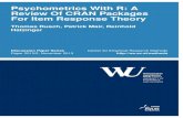 Psychometrics with R: A review of CRAN packages for Item ... · Keywords: Item Response Theory, review, free software, R, CRAN, Workplace Industrial Re-lation Survey, Rasch Model,