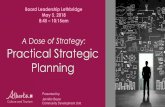 A Dose of Strategy: Practical Strategic Planning · 2020. 2. 24. · organization's strategy: grand, business, and functional • Synthetic • Inductive • Experimental • The