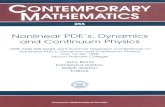 CONTEMPORARY MATHEMATICS Nonlinear PDE,s, Dynamics … · 2019. 2. 12. · CONTEMPORARY MATHEMATICS 255 Nonlinear PDE,s, Dynamics and Continuum Physics 1998 AMS-IMS-SIAM Joint Summer