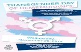 Join us for our annual flag-raising ceremony in honour of ......2019/11/20  · Y OF REMEMBRANCE 9 Join us for our annual flag-raising ceremony in honour of transgender people whose