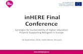 inHERE Final Conference · Sophie Magennis, UNHCR . ... Laurent Aujean, DG HOME, AMIF. Discussion and Q&A José Diez-Verdejo, DG EAC Rinske van den Berg, DG R&I Anton Stemberger,