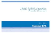 HMSA QUEST Integration Autism Spectrum Disorders Provider … · 2020. 9. 12. · An Independent Licensee of the Blue Cross and Blue Shield Association. HMSA QUEST Integration Autism