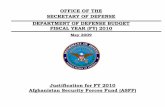 OFFICE OF THE SECRETARY OF DEFENSE DEPARTMENT OF DEFENSE BUDGET FISCAL YEAR (FY) 2010 · 2019. 7. 31. · Finally, the sustainment effort includes critical ammunition, organizational