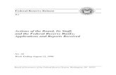 Actions of the Board, Its Staff, and the Federal Reserve ...1998/08/22  · First National Bank of Strasburg, Strasburg, Colorado -- report on competitive factors of the proposed merger