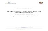 Public Consultation TRA Regulations Ultra-Wide Band and ... · Telecommunications Regulatory Authority (TRA) P O Box 26662, Abu Dhabi, United Arab Emirates (UAE) Public Consultation