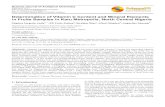 Determination of Vitamin C Content and Mineral Elements in ...article.analchem.net/pdf/10.11648.j.sjac.20200802.16.pdf · Karu, Nasarawa State. Titration method was employed to determine