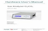 Hardware User’s Manual - Harvard Apparatus · 2014. 6. 27. · References: LE405 (76-0810) Publication: PB-MF-MAN-011-REV2.1 Hardware User’s Manual Gas Analyzer O 2 /CO 2 OXYLET