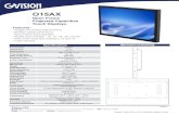 Projected Capacitive Touch Displays - GVISION-USA Datasheet 1.0.pdf · Touch Material 2 mm Glass VESA Mount 100 x 100 mm Video Inputs HDMI, DVI, VGA Backlight LED Input Power 12VDC