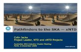 Pathfinders to the SKA —xNTD · “pathfinders” International SKA Timeline ... Post correlator processing and imaging challenges – dynamic range, processing. NTD Status (at