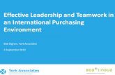 Effective Leadership and Teamwork in an International ... Dignen York Associates... · an International Purchasing Environment Bob Dignen, York Associates 4 September 2019. 2. What