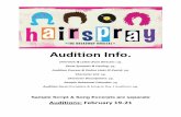 Audition Info.reeths-pufferchoirs.weebly.com/.../hairspray_audition_info._packet.pdf · Hairspray The Musical is a feel-good comedy and winner of eight Tony Awards, including Best