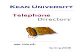 Telephone Directory - Kean Universityocisweb/s/Spring 2008...Telephone Directory Update Form X Departmental Listing 1 Employee Listing – Alphabetical 55 Quick Reference Guide - Main