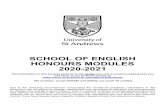SCHOOL OF ENGLISH HONOURS MODULES 2020-2021 · control. If you have queries about a specific module, please contact the module co-ordinator. School of English Honours modules 20-21