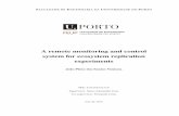 A remote monitoring and control system for ecosystem replication experiments · 2017. 12. 21. · velopment of a remote monitoring and control for multiple and independent experiments,