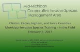 Clinton, Eaton, Ingham, and Ionia Counties Municipal Invasive … · 2020. 8. 5. · Clinton, Eaton, Ingham, and Ionia Counties Municipal Invasive Species Training - In the Field