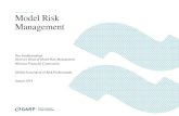 Model Risk Management...Membership represents over 150,000 risk management practitioners and researchers from banks, investment management firms, government agencies, academic institutions,