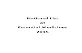 National List of Essential Medicines (NLEM) 2015 · Section 27–Psychotherapeutic medicines ... National List of Essential Medicines (NLEM) 2015 Page 5 of 117 1.2 ... Dosage form