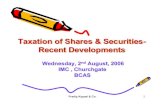 Taxation of Shares & SecuritiesTaxation of Shares & Securities- … · 2017. 10. 17. · • MOA/AOA - Avg. holding period • Group companies - Promoters • No. of script - Genuineness