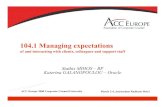 104.1 Managing expectations...ACC Europe 2008 Corporate Counsel University March 2-4, Amsterdam Radisson Hotel 104.1 Managing expectations of and interacting with clients, colleagues