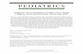Symptoms and Transmission of SARS-CoV-2 among ......2020/10/06  · Prepublication Release ©2020 American Academy of Pediatrics Symptoms and Transmission of SARS-CoV-2 Among Children—Utah