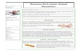 Kenmore Park Junior School Newsletter · new ideas and what we hope to accom-plish with the children. The children will still be able to play the old tradi-tional games in the playground