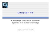Chapter 16dekai/600G/notes/KM_Slides_Ch16.pdf · Becerra-Fernandez, et al. -- Knowledge Management 1/e -- © 2007 Prentice Hall Chapter 16 Knowledge Application Systems: Systems that