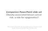 Companion PowerPoint slide set...Companion PowerPoint slide set Obesity-associated breast cancer risk: a role for epigenetics? This work was funded by the National Institute of Environmental