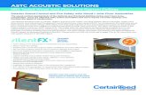 ASTC ACOUSTIC SOLUTIONS - CertainTeed · As compared to the traditional sound transmission class (STC) ratings, ASTC rating is an improved indicator of how well building occupants