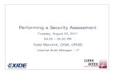 Performing a Security Assessment - jedge.com · 2014. 1. 21. · education and awareness Session Objectives. ... Exide Technologies, with operations in more than 80 countries, has