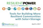 Tools for Building More Resilient Communities with …...2017/04/06  · Tools for Building More Resilient Communities with Solar+Storage April 6, 2017 Housekeeping Who We Are 3 Today’s