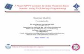 A Novel MPPT scheme for Solar Powered Boost Inverter using …kaliasgoldmedal.yolasite.com/resources/Presentations... · 2011. 12. 5. · A Novel MPPT scheme for Solar Powered Boost